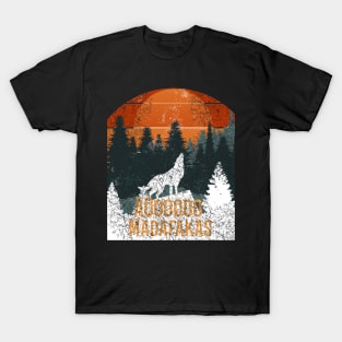 Vintage Wolf Aooo Madafakas - Easily Distracted By Wolves T-Shirt